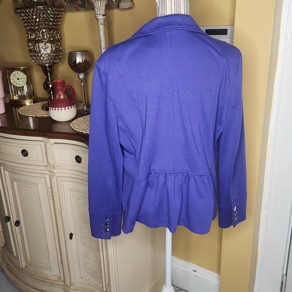 Vintage Linea by Louis dell'olio purple blazer jacket women's size L - Picture 5 of 6